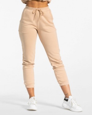 Beige Women Teveo Oversized Jogger | ZDZ-9695