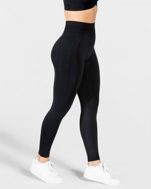 Black Women Teveo Focus Scrunch Leggings | ZPV-3785