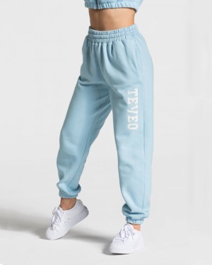 Blue Women Teveo College Oversized Jogger | UPA-6158