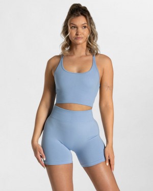 Blue Women Teveo Statement Sports Bra | FDR-7491