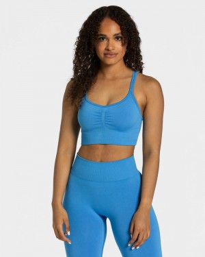 Blue Women Teveo Timeless Scrunch Sports Bra | FVV-1009