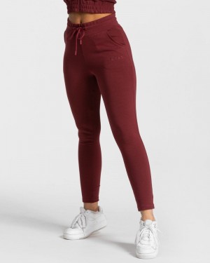 Burgundy Red Women Teveo Classic Jogger | VKA-1121