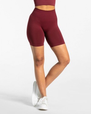 Burgundy Red Women Teveo Classy Shorts | PLA-1528