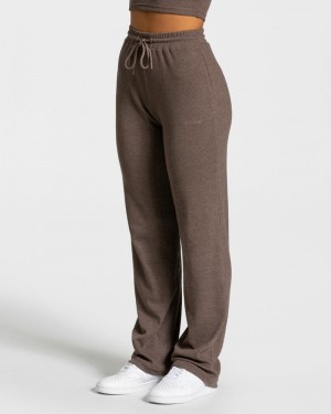 Dark Brown Women Teveo Lounge Pants | NGP-6023