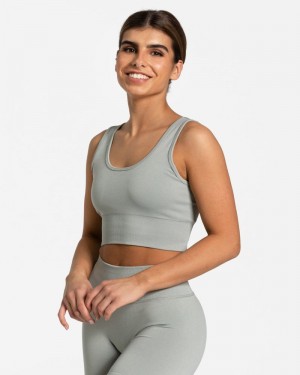 Grey Women Teveo Sensation Sports Bra | PTJ-6918