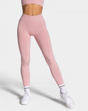 Pink Women Teveo Timeless Scrunch Leggings | RFX-3996