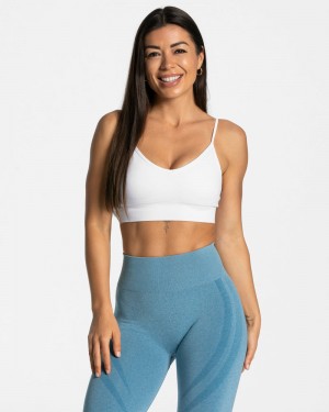 White Women Teveo Evolution V2 Sports Bra | TEG-3911