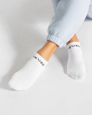 White Women Teveo Sport (2pcs) Socks | IBZ-7852