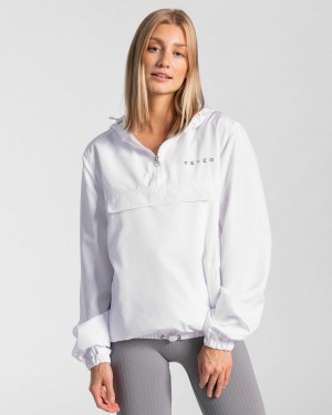 White Women Teveo Statement Windbreaker | LPT-2097