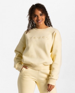 Yellow Women Teveo Iconic Oversized Sweater | QNH-3036