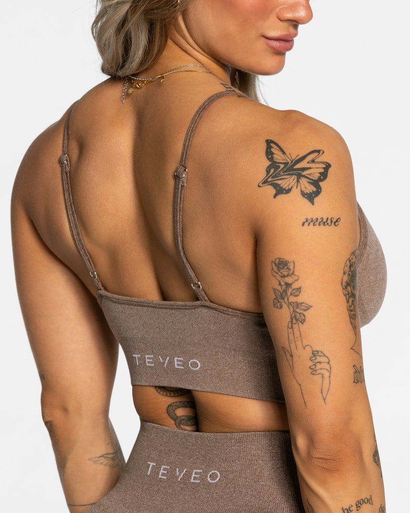 Beige Women Teveo Evolution V2 Sports Bra | BIM-0719