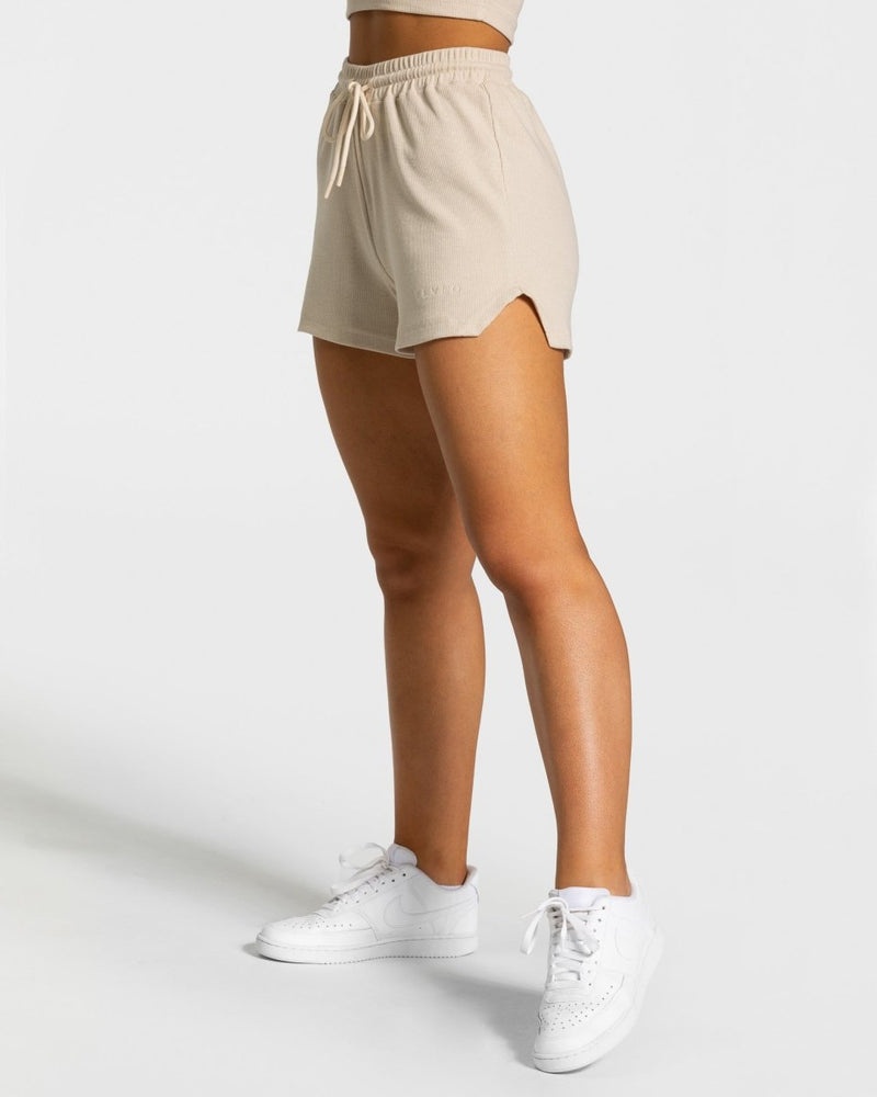 Beige Women Teveo Lounge Shorts | PCW-2517