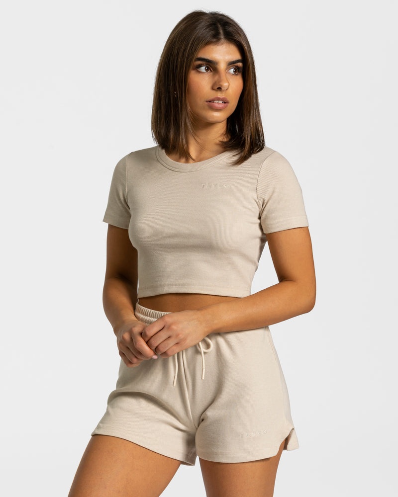 Beige Women Teveo Lounge T Shirts | QYD-6849