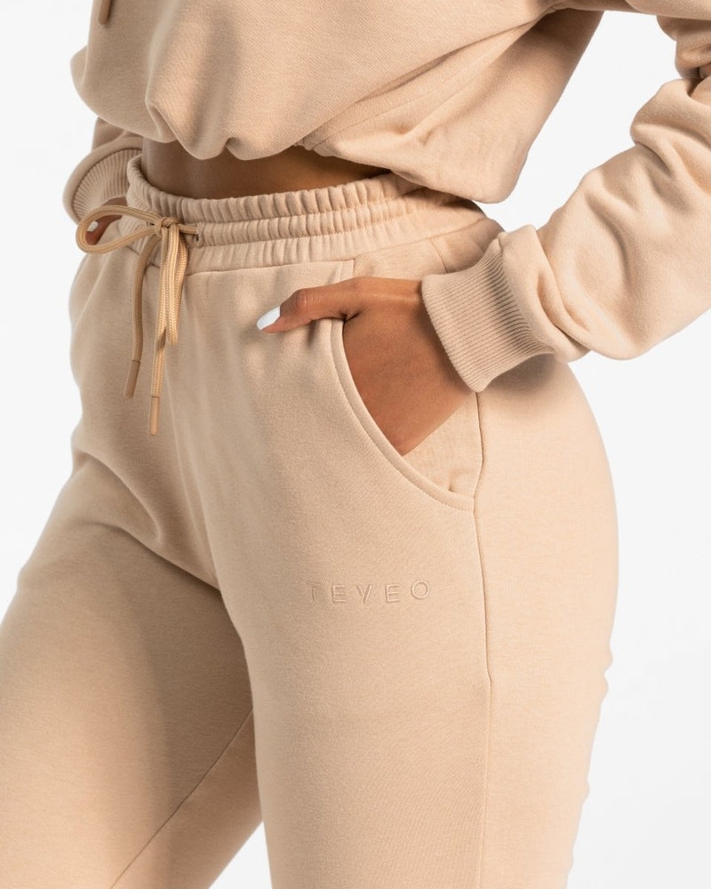 Beige Women Teveo Oversized Jogger | ZDZ-9695