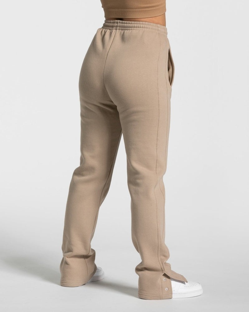 Beige Women Teveo Sassy Slit Jogger | EXY-2567