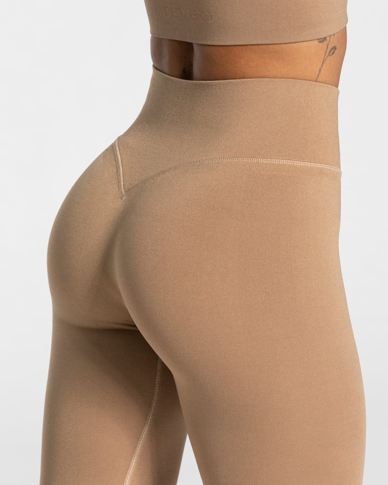 Beige Women Teveo Sassy Slit Leggings | VRY-2946