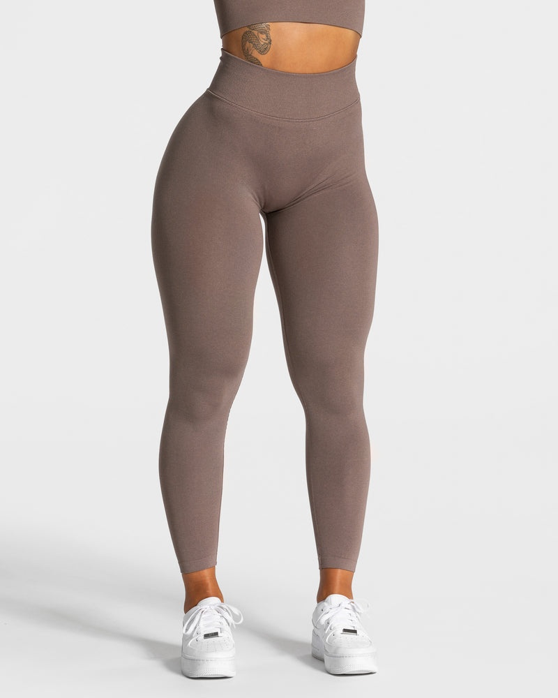 Beige Women Teveo Statement Scrunch Leggings | TYE-2759