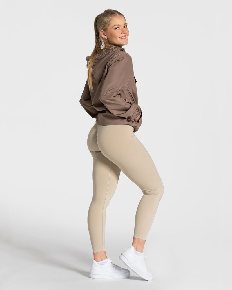 Beige Women Teveo Statement Windbreaker | NYG-1290