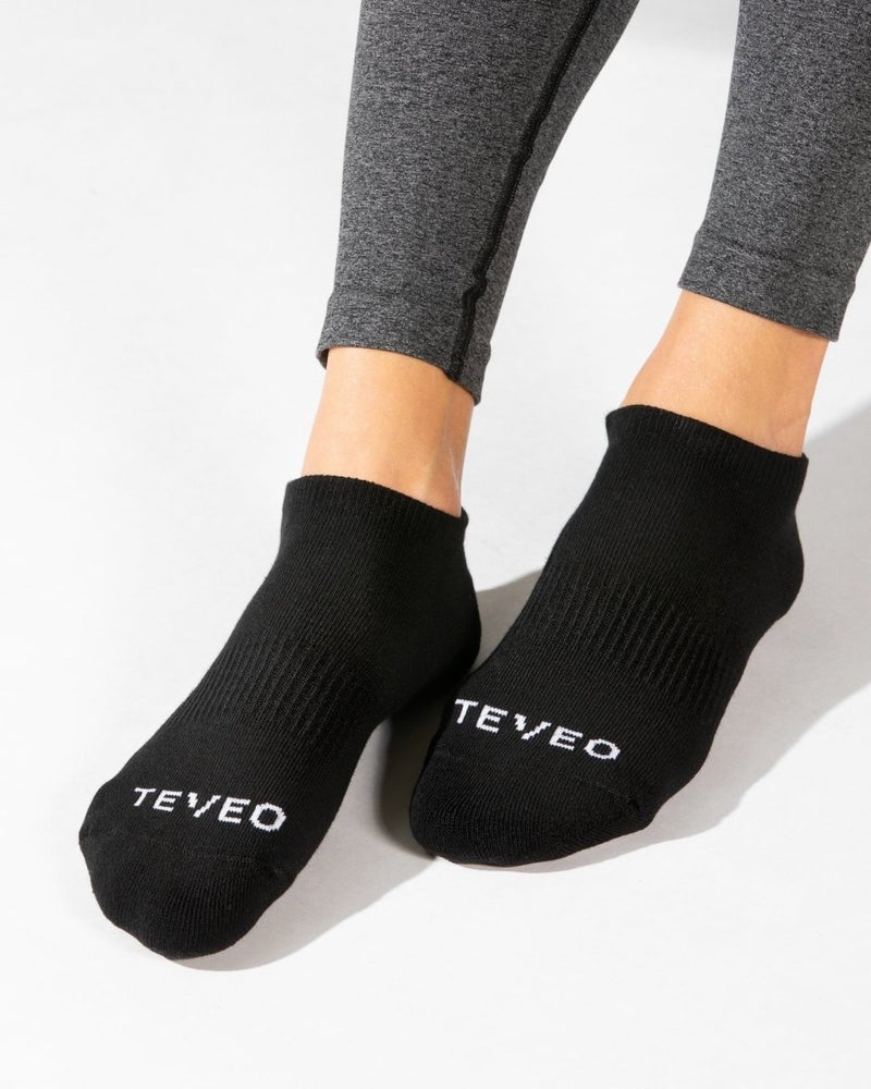 Black Women Teveo Active (2pcs) Socks | ZPE-0743