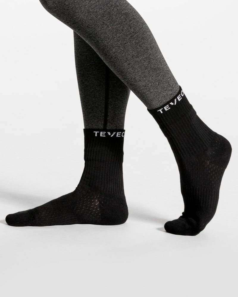 Black Women Teveo Air (2pcs) Socks | PHU-4700