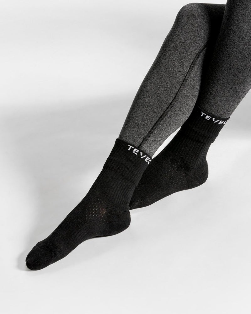 Black Women Teveo Air (2pcs) Socks | PHU-4700