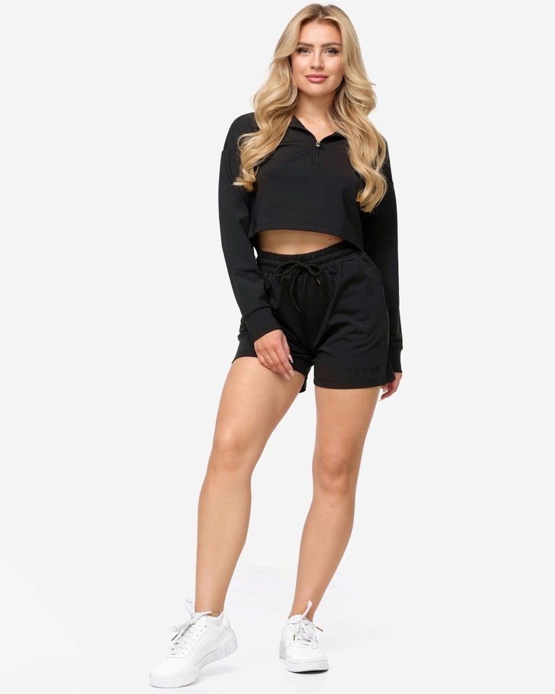 Black Women Teveo Charming Oversized Shorts | CPV-9065