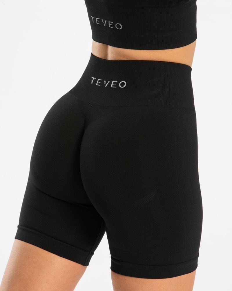 Black Women Teveo Classy Shorts | QRD-1655