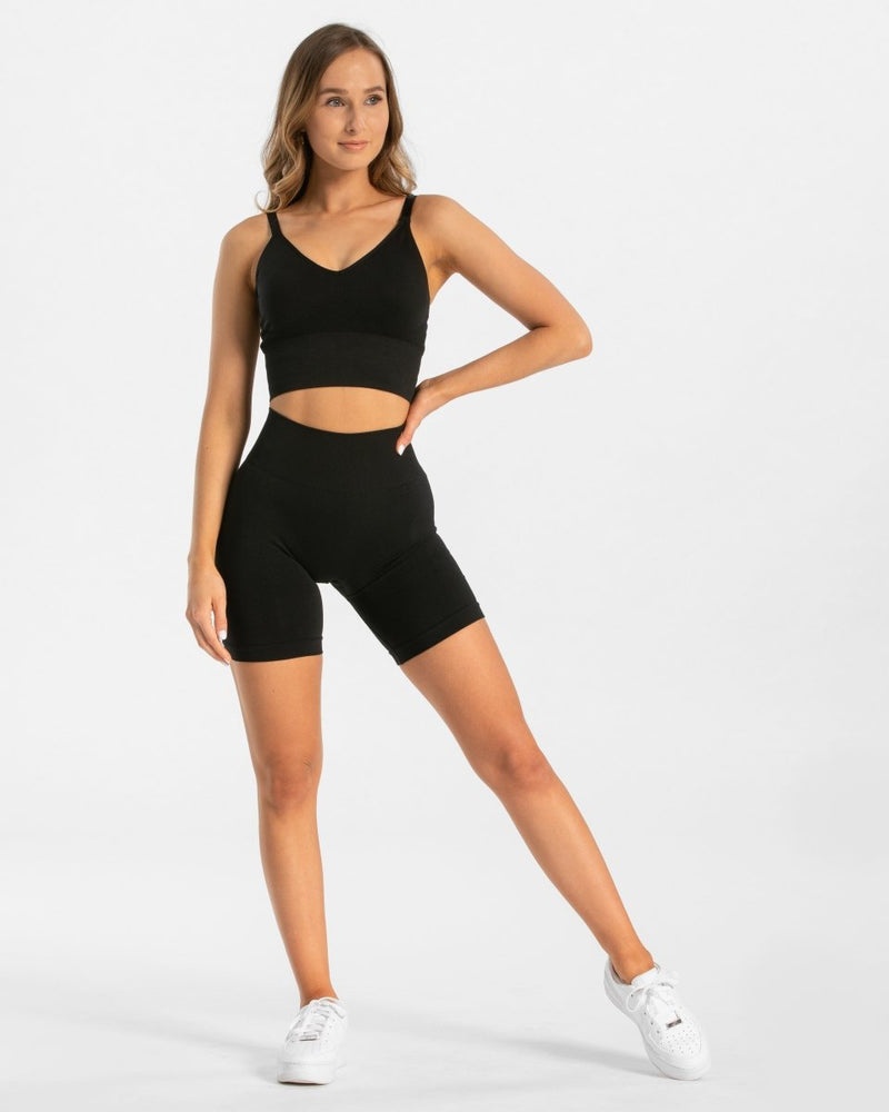 Black Women Teveo Classy Shorts | QRD-1655