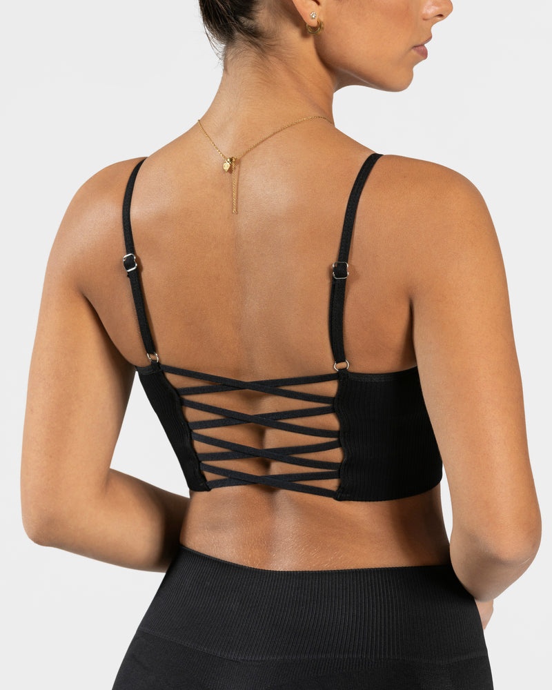 Black Women Teveo Elegant Cross Tops | EGV-8416