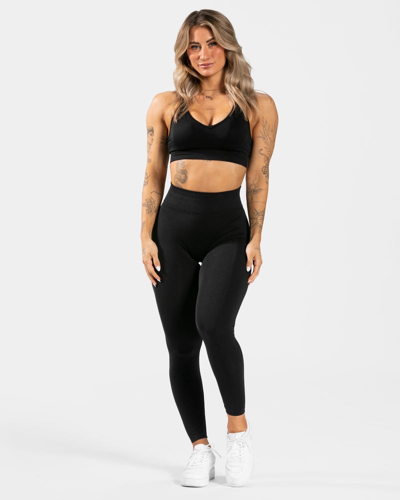 Black Women Teveo Everyday Support Sports Bra | XTL-3020