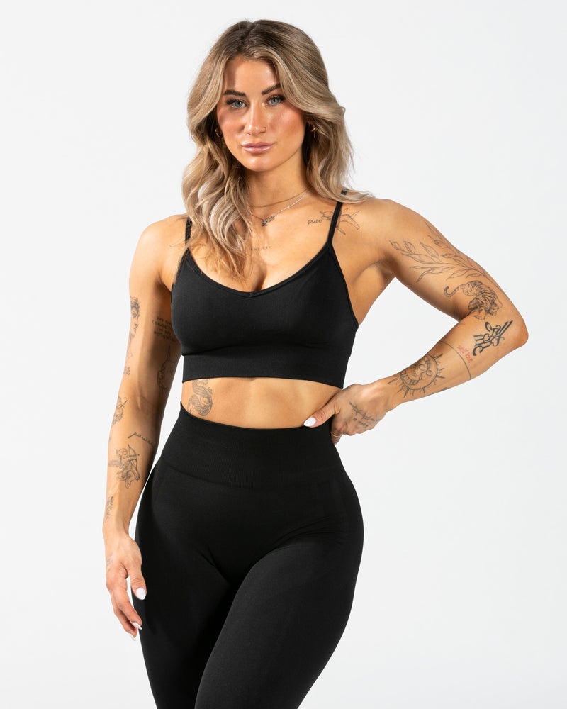 Black Women Teveo Evolution V2 Sports Bra | QHG-0988