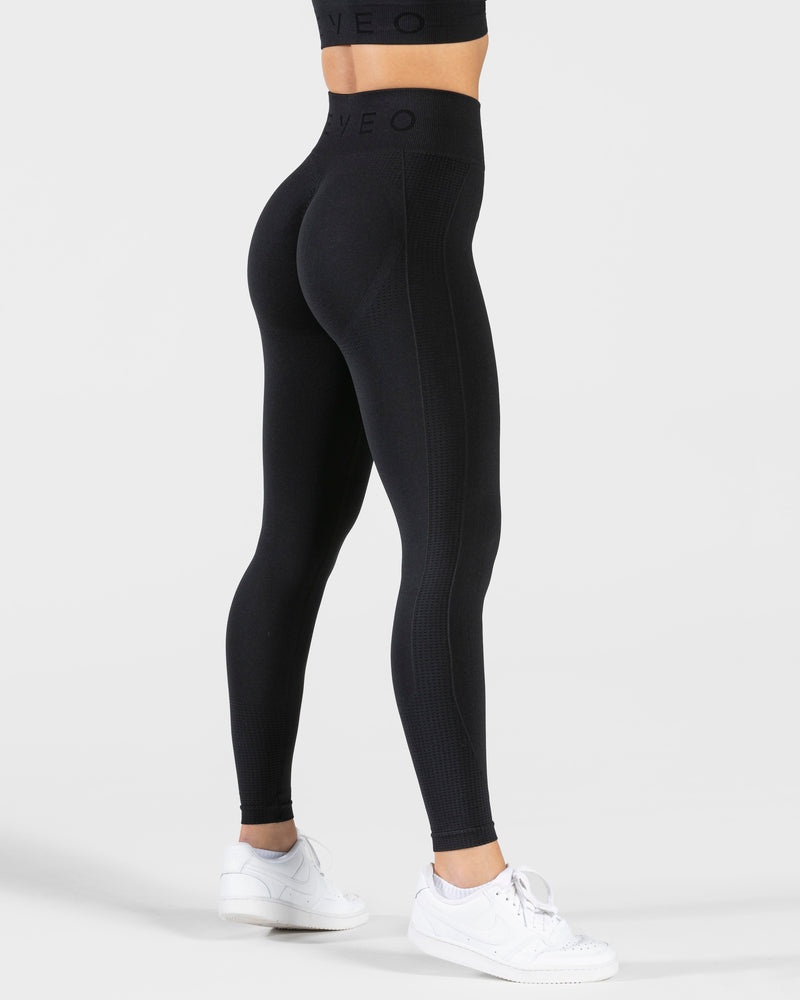 Black Women Teveo Focus Scrunch Leggings | ZPV-3785