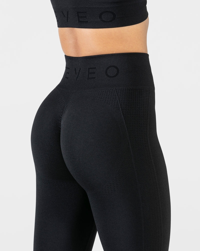 Black Women Teveo Focus Scrunch Leggings | ZPV-3785