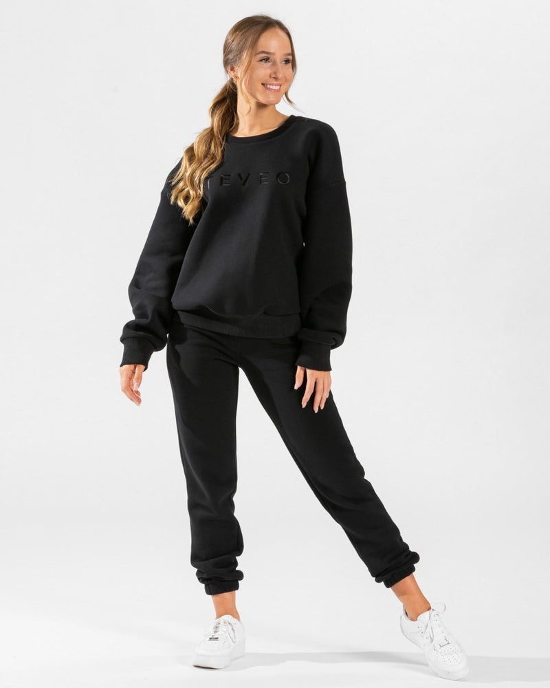 Black Women Teveo Iconic Oversized Jogger | OUU-8213