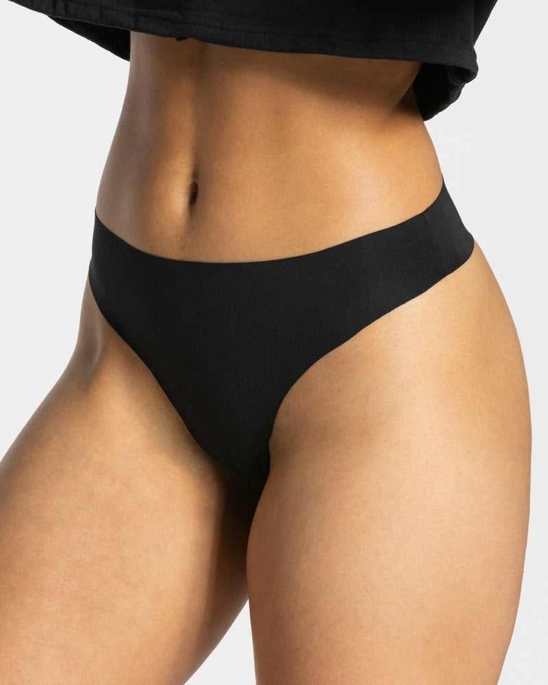 Black Women Teveo Seamless Thong (2pcs) Underwear | WBH-2148