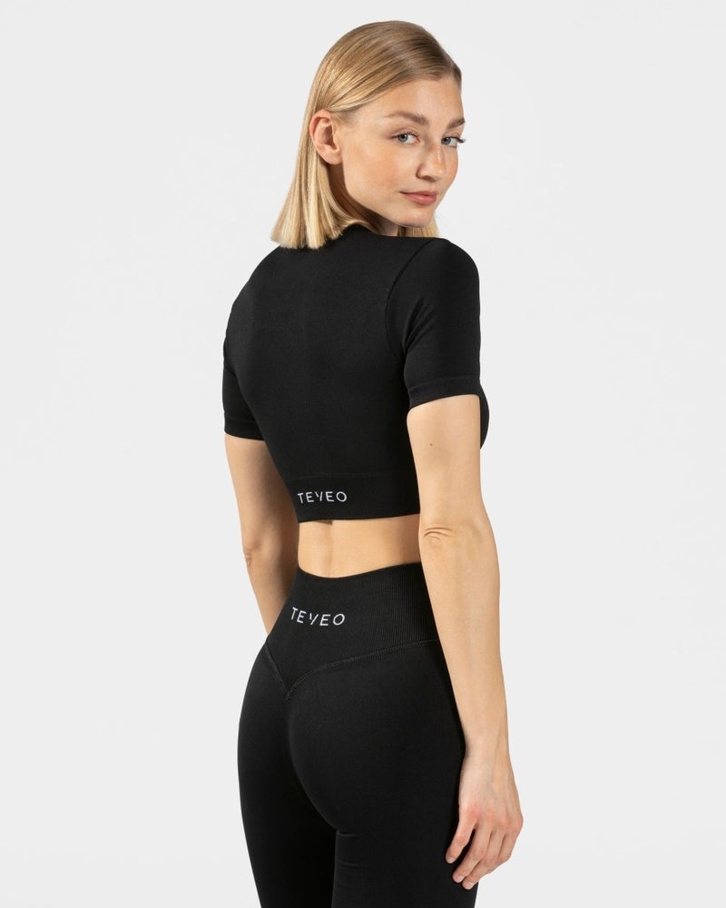 Black Women Teveo Sensation Crop Tops | IOS-1543