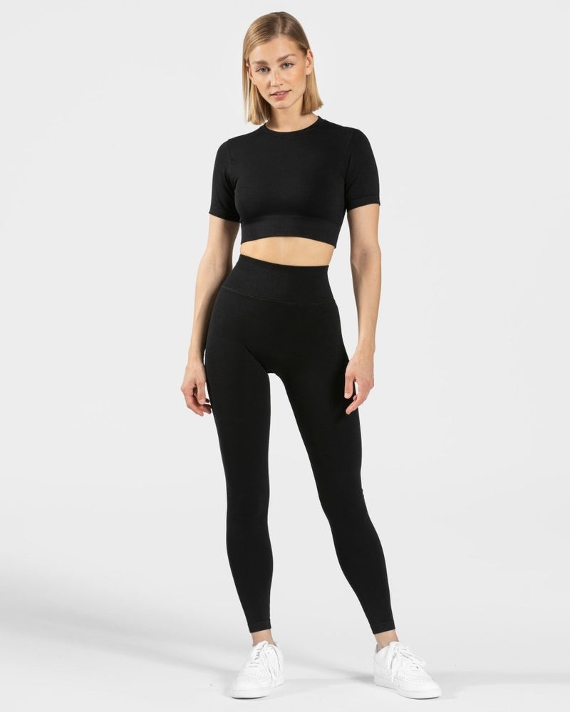 Black Women Teveo Sensation Crop Tops | IOS-1543