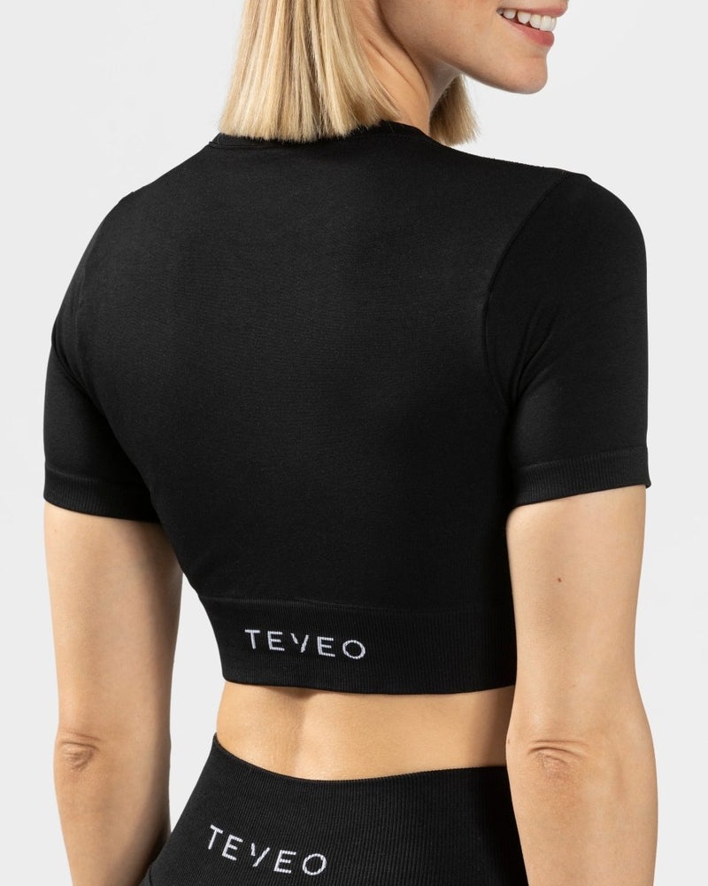 Black Women Teveo Sensation Crop Tops | IOS-1543