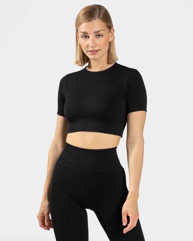 Black Women Teveo Sensation Crop Tops | IOS-1543