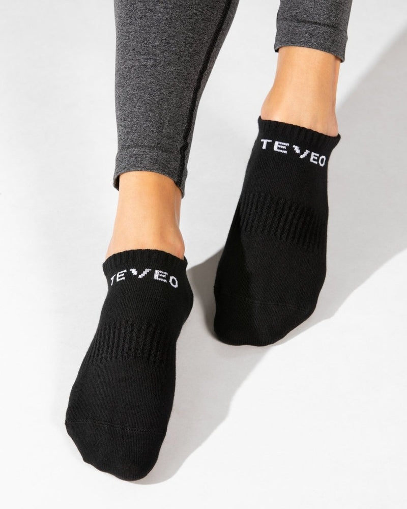 Black Women Teveo Sport (2pcs) Socks | XVJ-7801