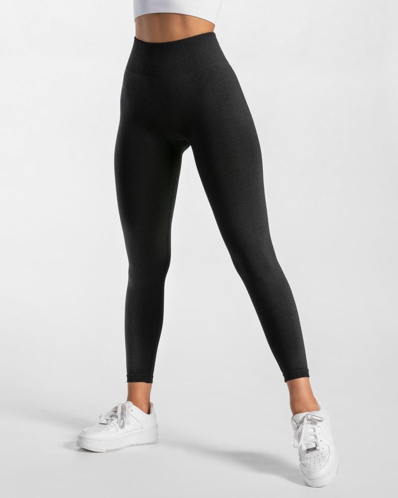 Black Women Teveo Timeless Scrunch Leggings | NUJ-0258