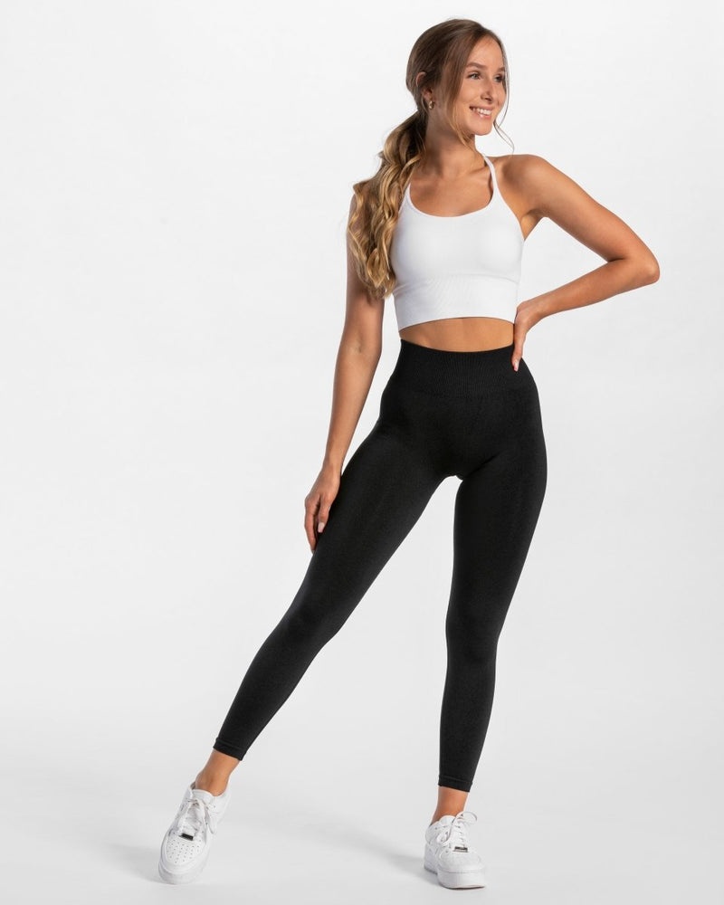 Black Women Teveo Timeless Scrunch Leggings | NUJ-0258