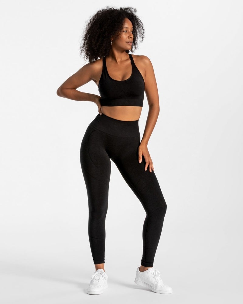 Black Women Teveo True Leggings | TIF-9671