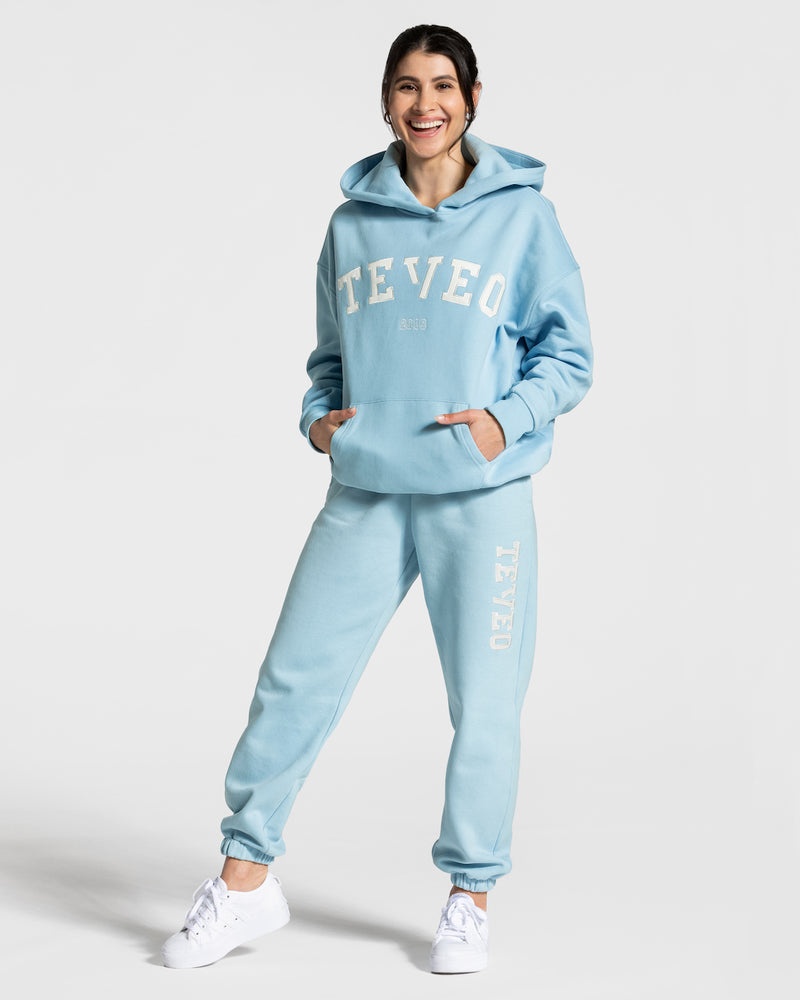 Blue Women Teveo College Oversized Jogger | UPA-6158