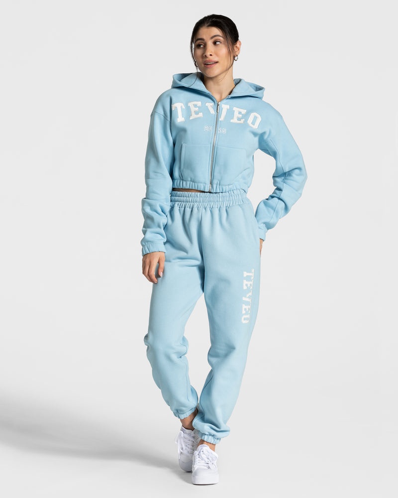 Blue Women Teveo College Zip Hoodie | QZU-8449