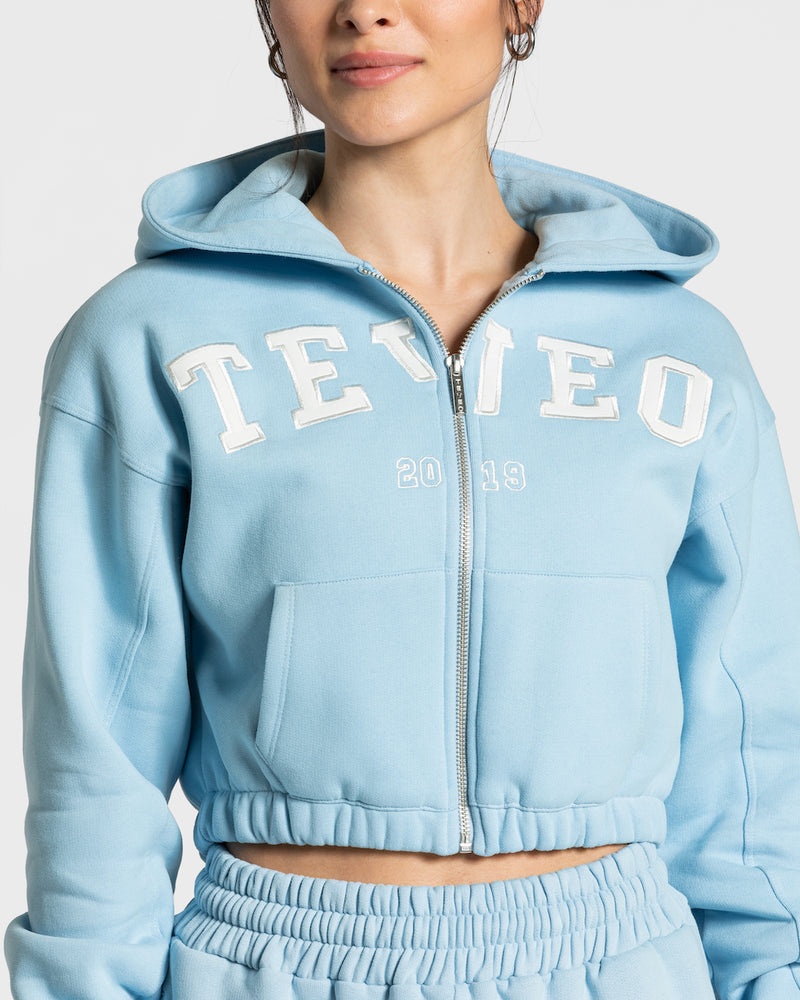 Blue Women Teveo College Zip Hoodie | QZU-8449