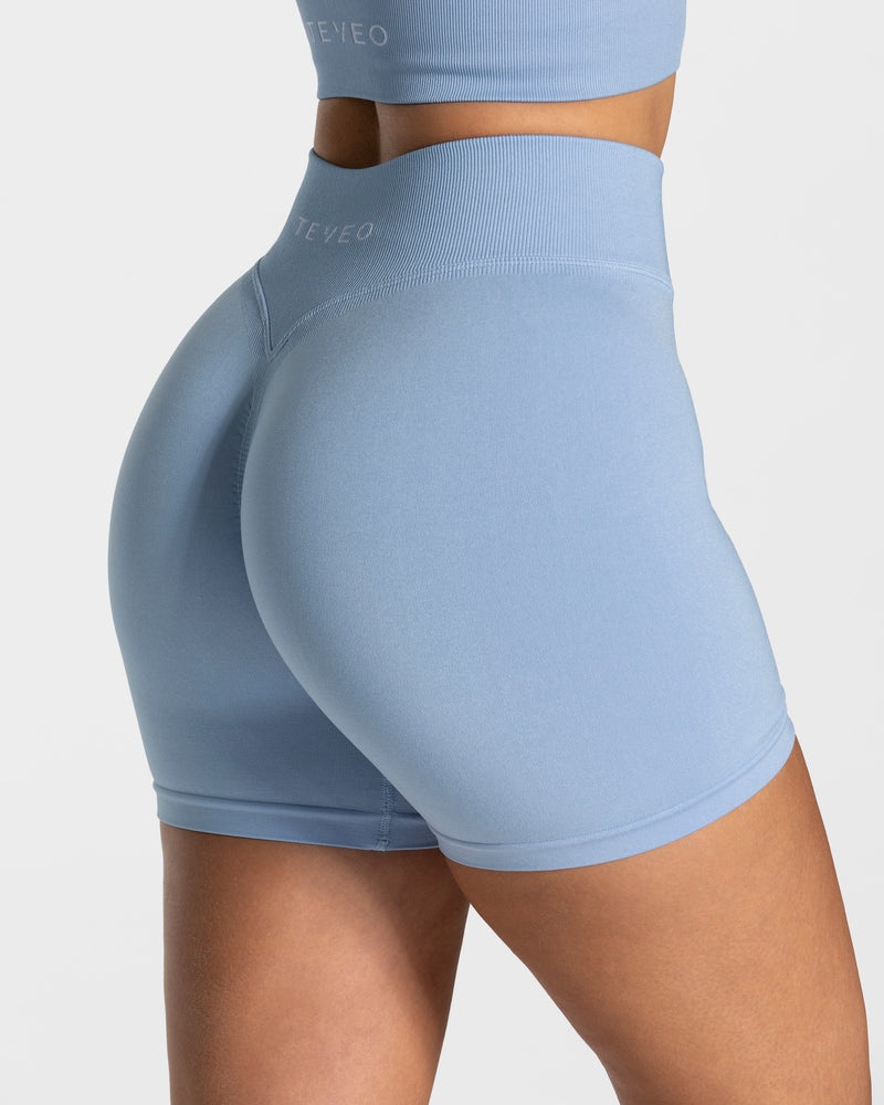 Blue Women Teveo Statement Scrunch Shorts | RRP-7897