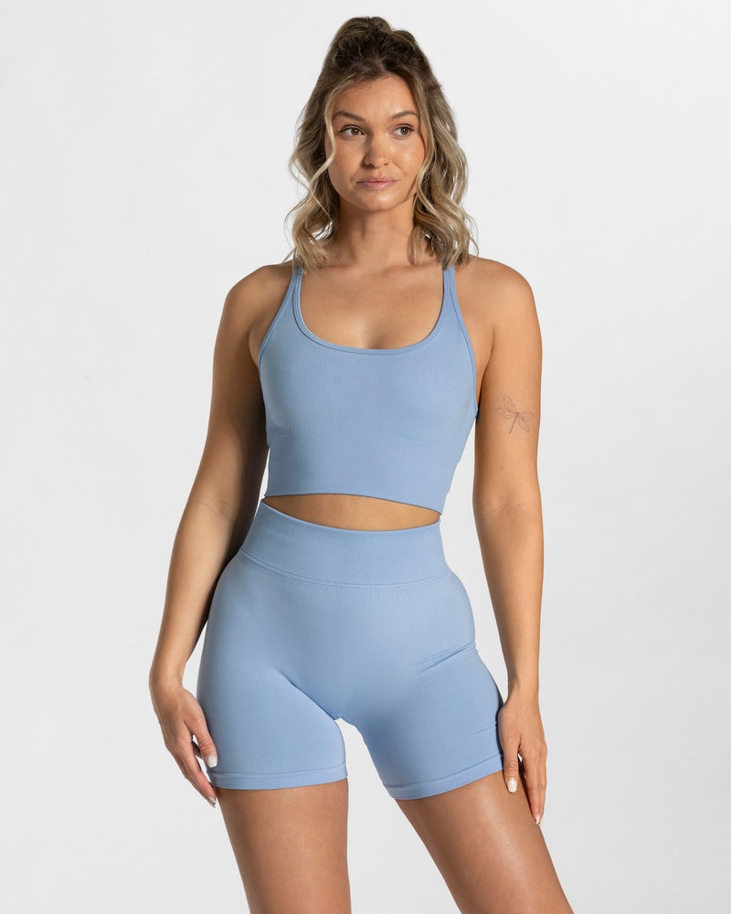 Blue Women Teveo Statement Sports Bra | FDR-7491