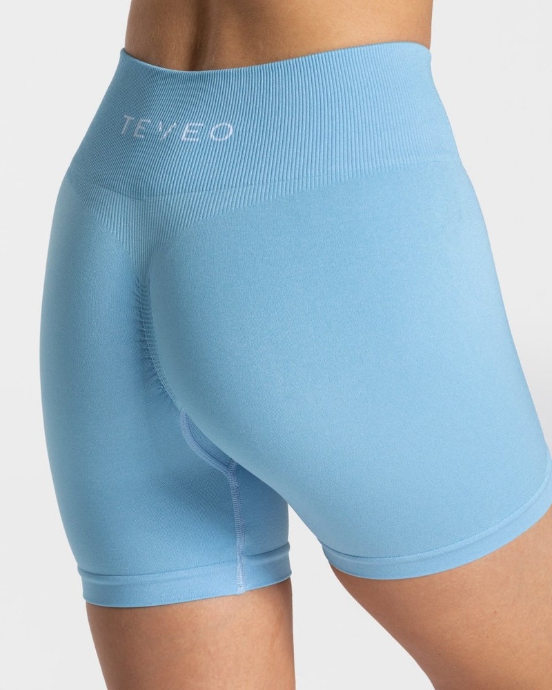 Blue Women Teveo Timeless Scrunch Shorts | AIE-3924