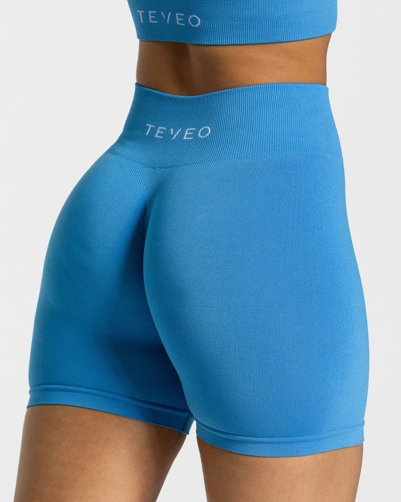 Blue Women Teveo Timeless Scrunch Shorts | RMR-9360